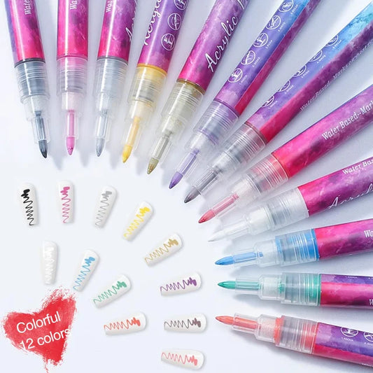 Nail Art DIY Paint Pen Set(12Pcs/Pack)