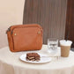 Three-Layer Leather Clutch Bag