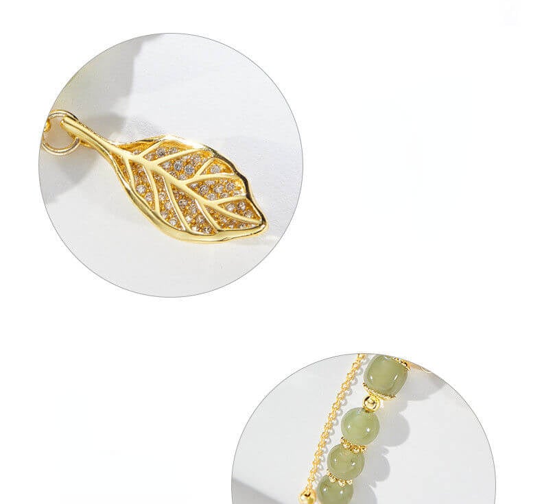 Hetian Jade Gold Leaf Bracelet 【Buy One Get One Free】