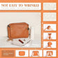 Three-Layer Leather Clutch Bag