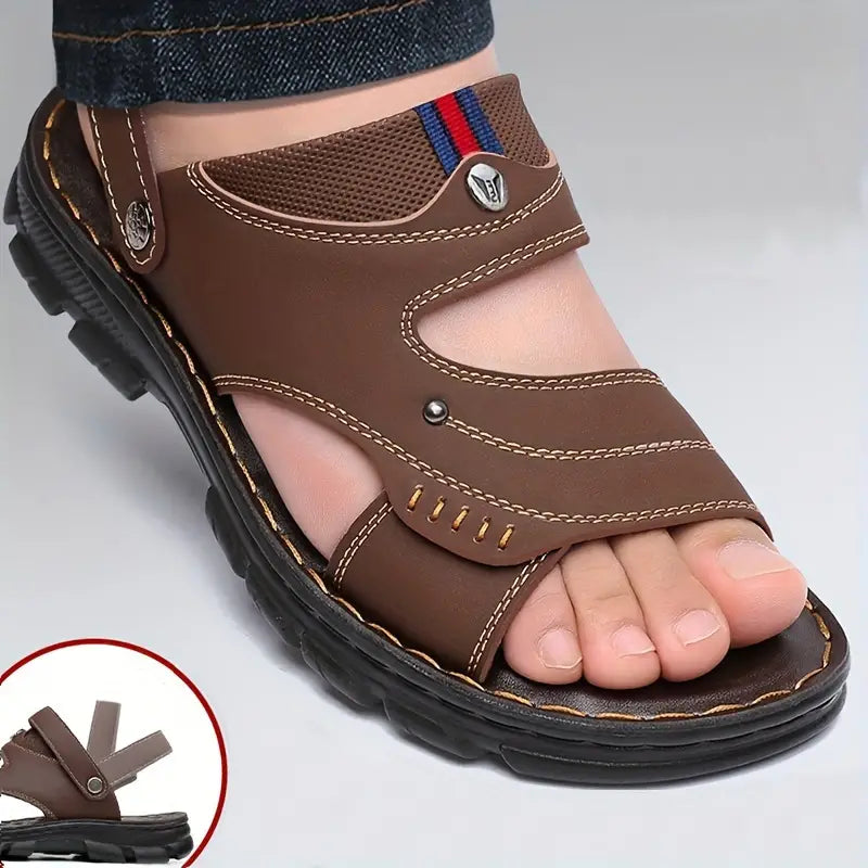 Men's Two-way Outdoor Leather Sandals/Slippers