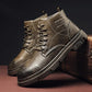 Men Ankle Boots Lace Up Hard-Wearing Vintage Cool Streetwear Simple Boots