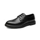 Luxury Handmade Thick Heels Black Male Wedding Office Formal Shoes