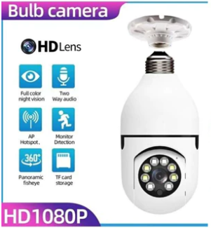 Wireless Wifi Light Bulb Camera Security Camera