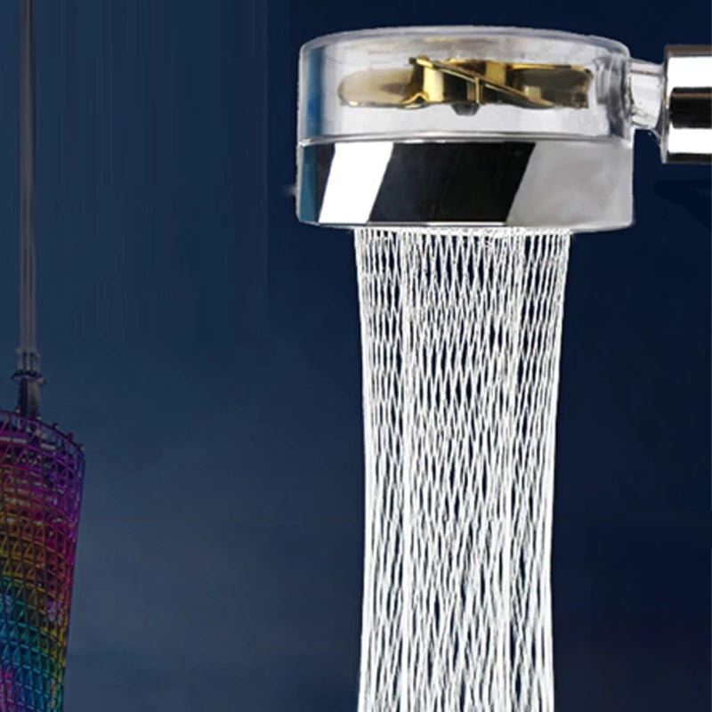 2023 Shower Head Water Saving Flow 360 Degrees Rotating With Small Fan ABS Rain High Pressure spray