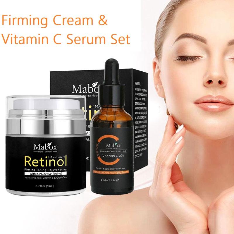 Mabox Vitamin C Serum/Retinol Moisturizer Face Cream