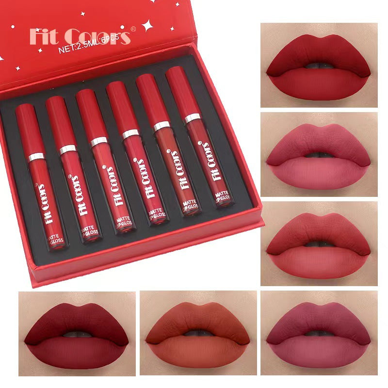 Fit Colors Matte Nonstick Liquid Lipsticks (6 PCS/Suit)