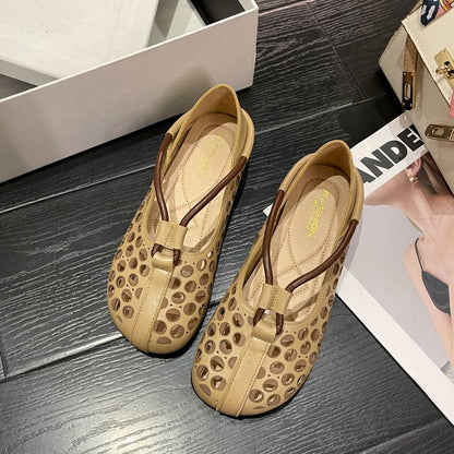 🔥【Clearance Sale】Hollow Out Soft Sole Leather Sandals
