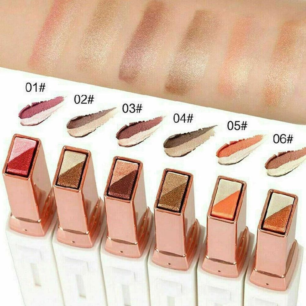 Dual Color Glitter Gradient Eyeshadow Stick (3 PCS/PACK)